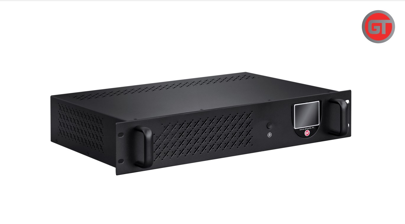 GT UPS POWERbox Rack 19” 2U; 850VA/510W; Line-Interactive; 3xIEC C13 + 1xSCHUKO; 12V-9Ah; LCD