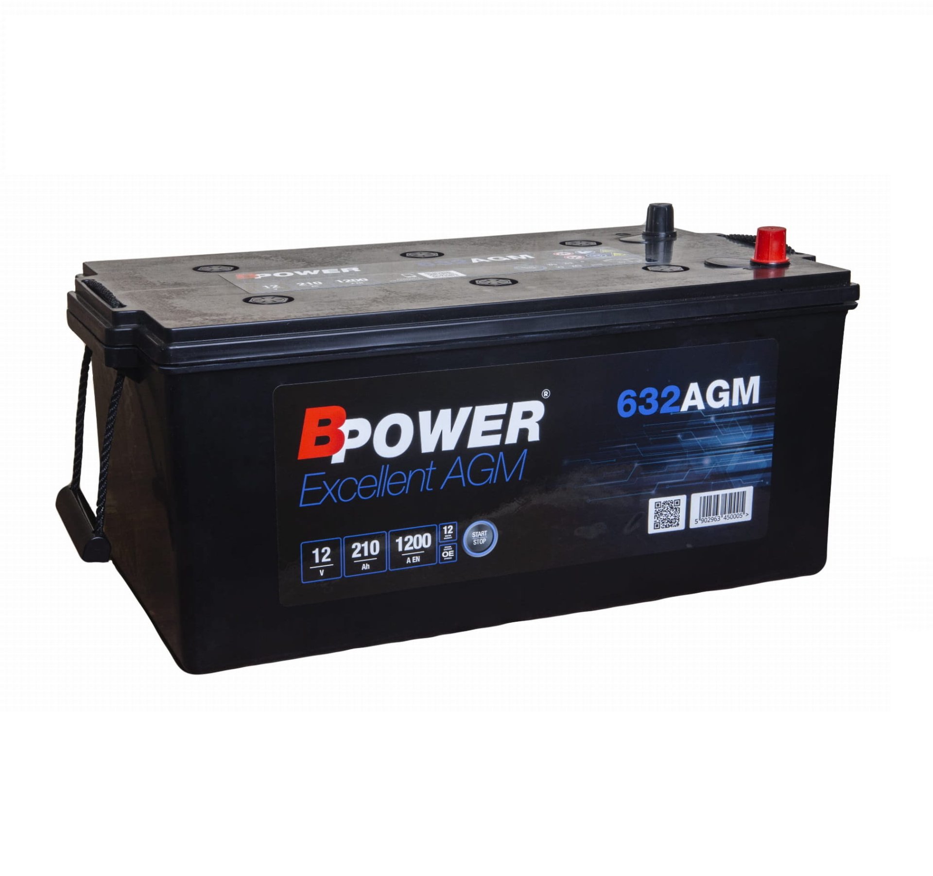 BPOWER Excellent AGM Start Stop 632AGM 12 V 210Ah 1200A