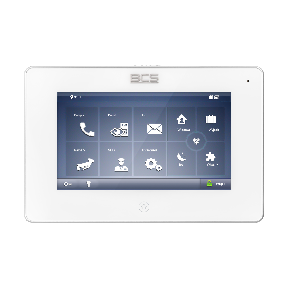  MONITOR WIDEODOMOFONOWY IP BCS, BIAŁY