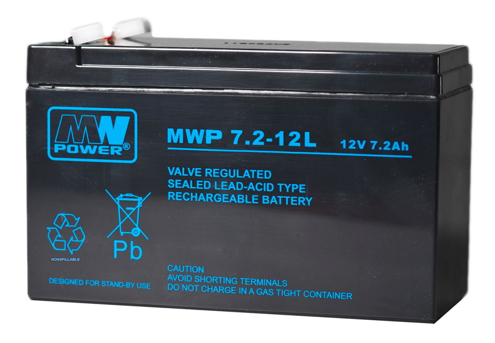 MW Power Akumulator 12V MWP 7,2Ah żywotność: ponad 12 lat terminal T2