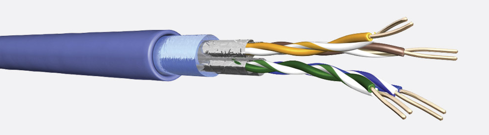 Kabel CU DRAKA UC500 AS23 kat. 6A F/FTP 4P LSHF niebieski Eca (500m)