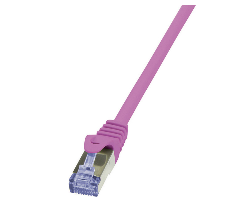 LogiLink Patchcord S/FTP różowy kat.6A LSZH  10,0 m.