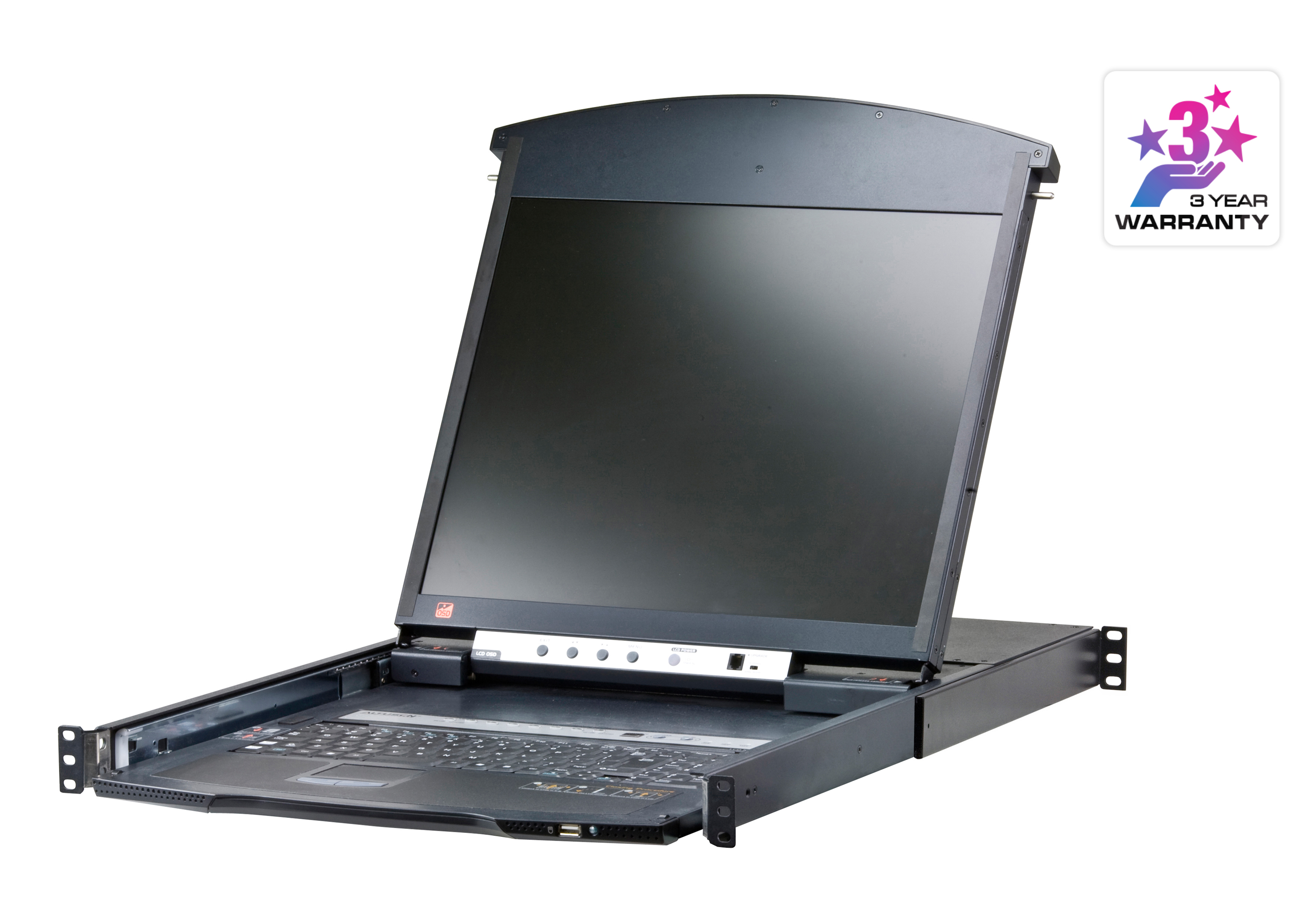Aten Przełącznik KVM LCD 19" 16 port Kat.5 Dual Rail over IP stackowalny
