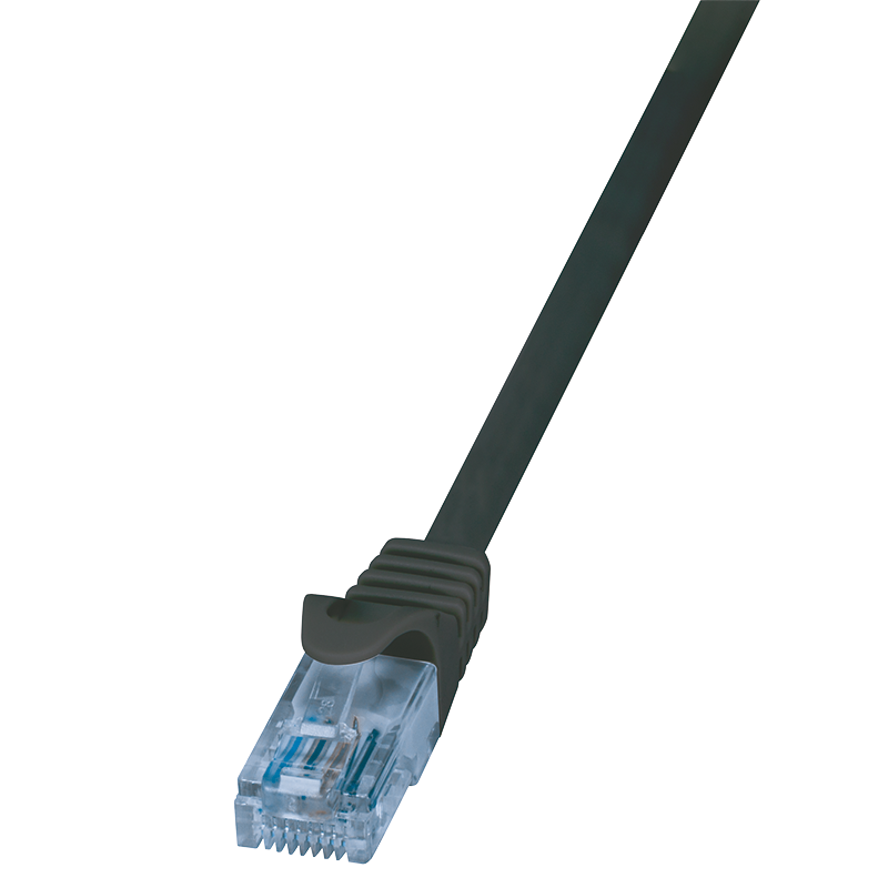 LogiLink Patchcord U/UTP czarny kat.6 PVC  1,5m.