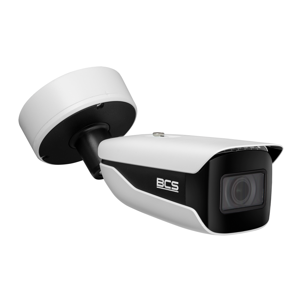 BCS Kamera IP tubowa 8Mpx marki BCS LINE. Przetwornik 1/1.8" CMOS z obiektywem motozoom 2.7-~12mm.