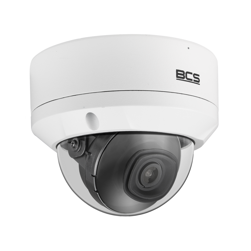 BCS Kamera IP kopułowa 5 Mpx, przetwornik 1/2.7" z obiektywem 2.8 mm,Technologia SkyLight,IR 30m,Obudowa IP67, IK10, funkcje inteligentne
