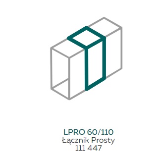 AKS Zielonka Łącznik prosty LPRO 60/110 biały