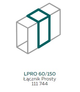 AKS Zielonka Łącznik prosty LPRO 60/150 biały