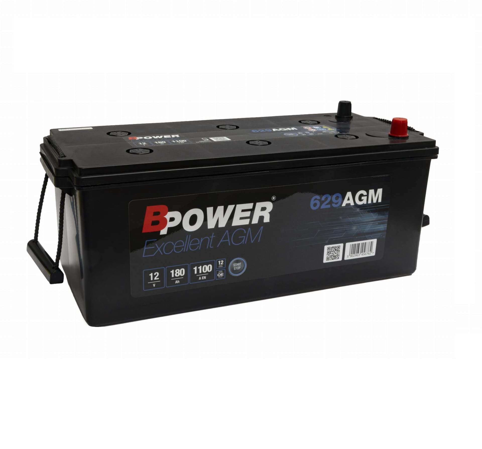 BPOWER Excellent AGM Start Stop 629AGM 12 V 180Ah 1100A