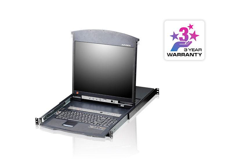 Aten Przełącznik KVM LCD 19"  8 port Kat.5 Dual Rail over IP stackowalny