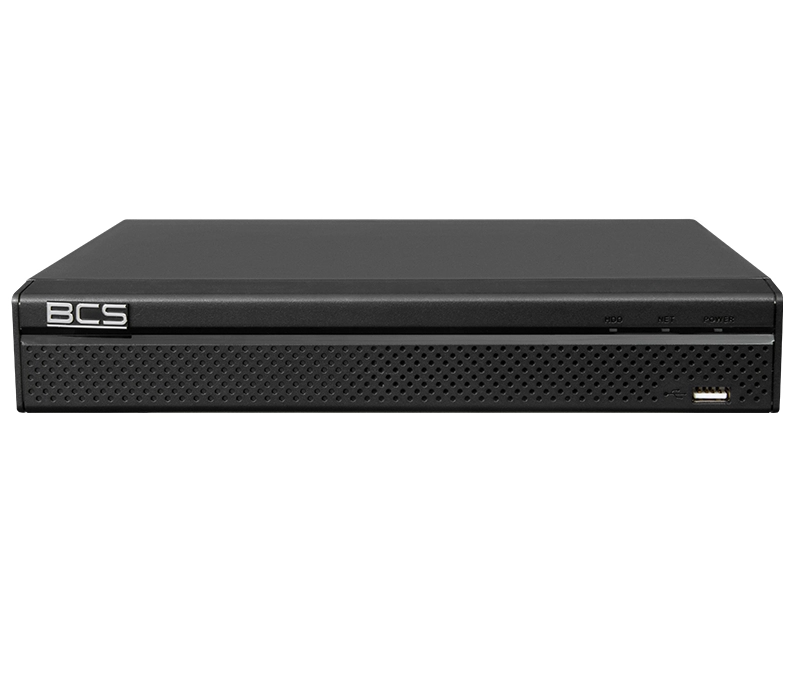 BCS LINE  Rejestrator 8 kanałów PoE, 1HDD, Obsługiwana rozdzielczość kamer: 8 Mpx, 6 Mpx, 5 Mpx, 3 Mpx, 1080p, 1.3 Mpx, 720p,wbudowany 8 portowy switch PoE 72W,wbudowane funkcje inteligentne