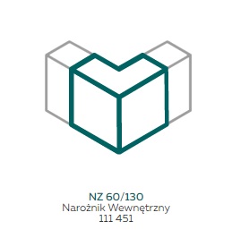 AKS Zielonka Narożnik zewnętrzny NZ 60/130 biały