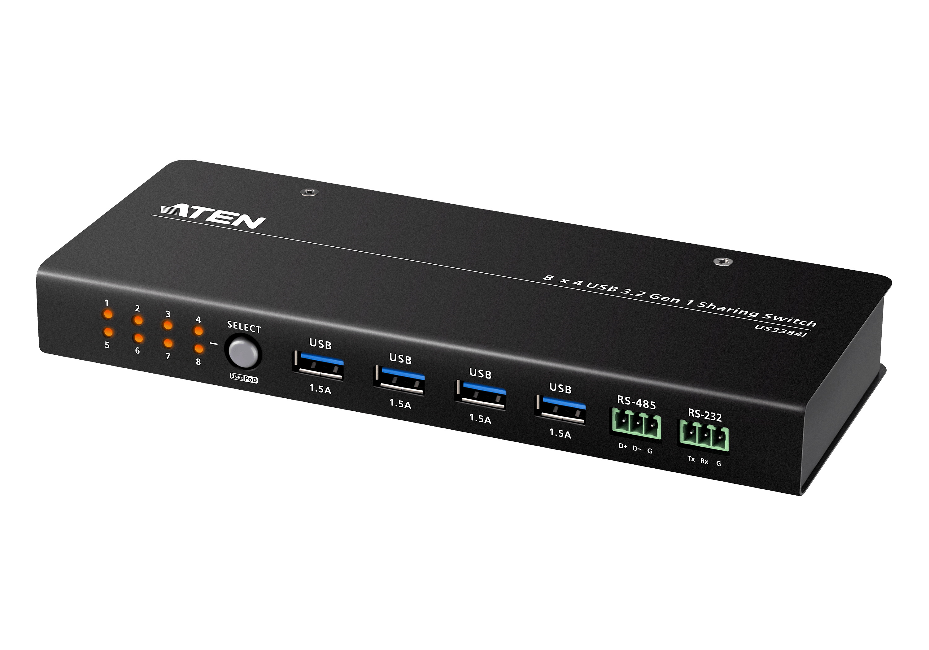 ATEN Przełącznik 8 x 4 współdzielący urządzenia peryferyjne USB 3.2 Gen1