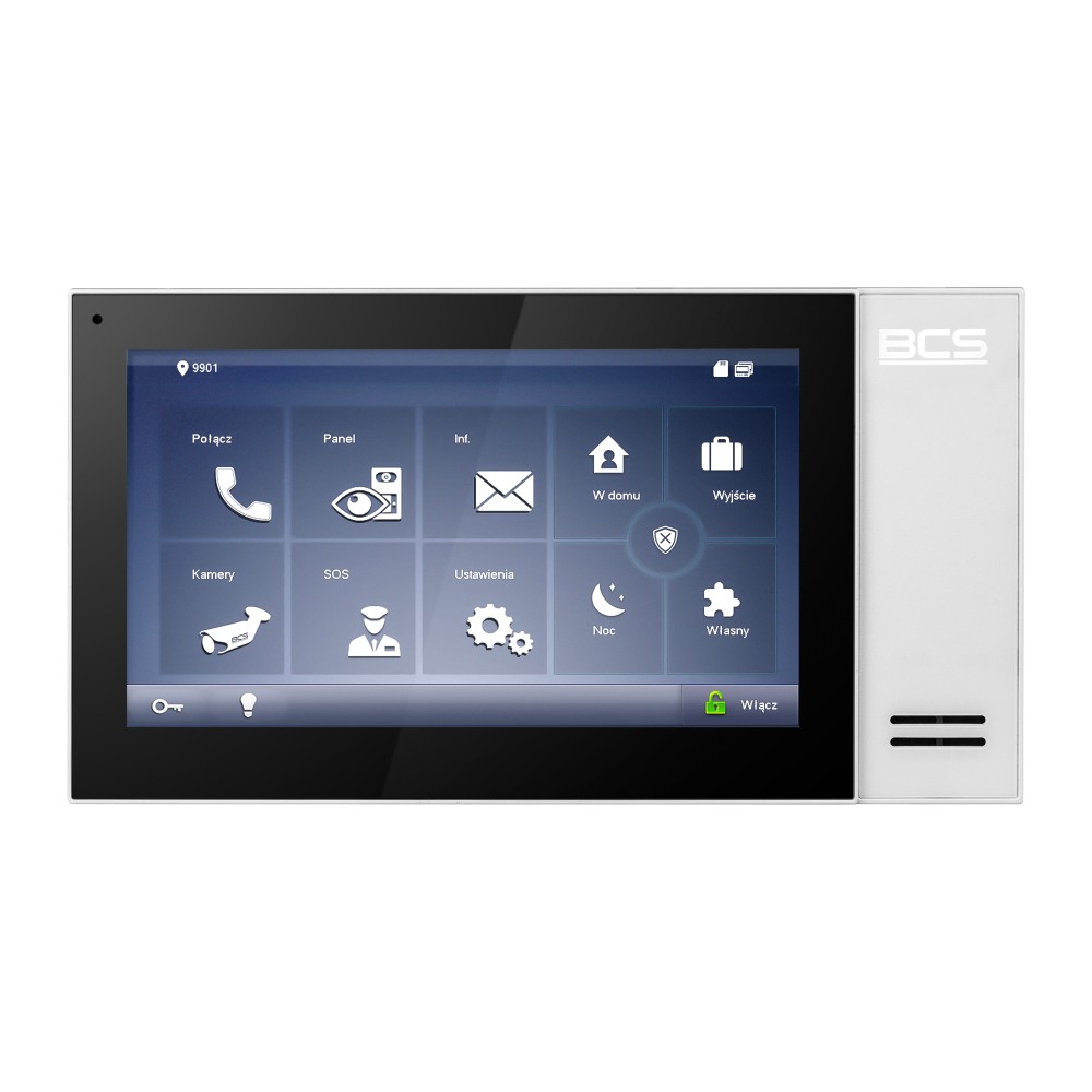 Wideomonitor IP o podwyższonej rozdzielczości ekranu Obudowa w kolorze biało-czarnym