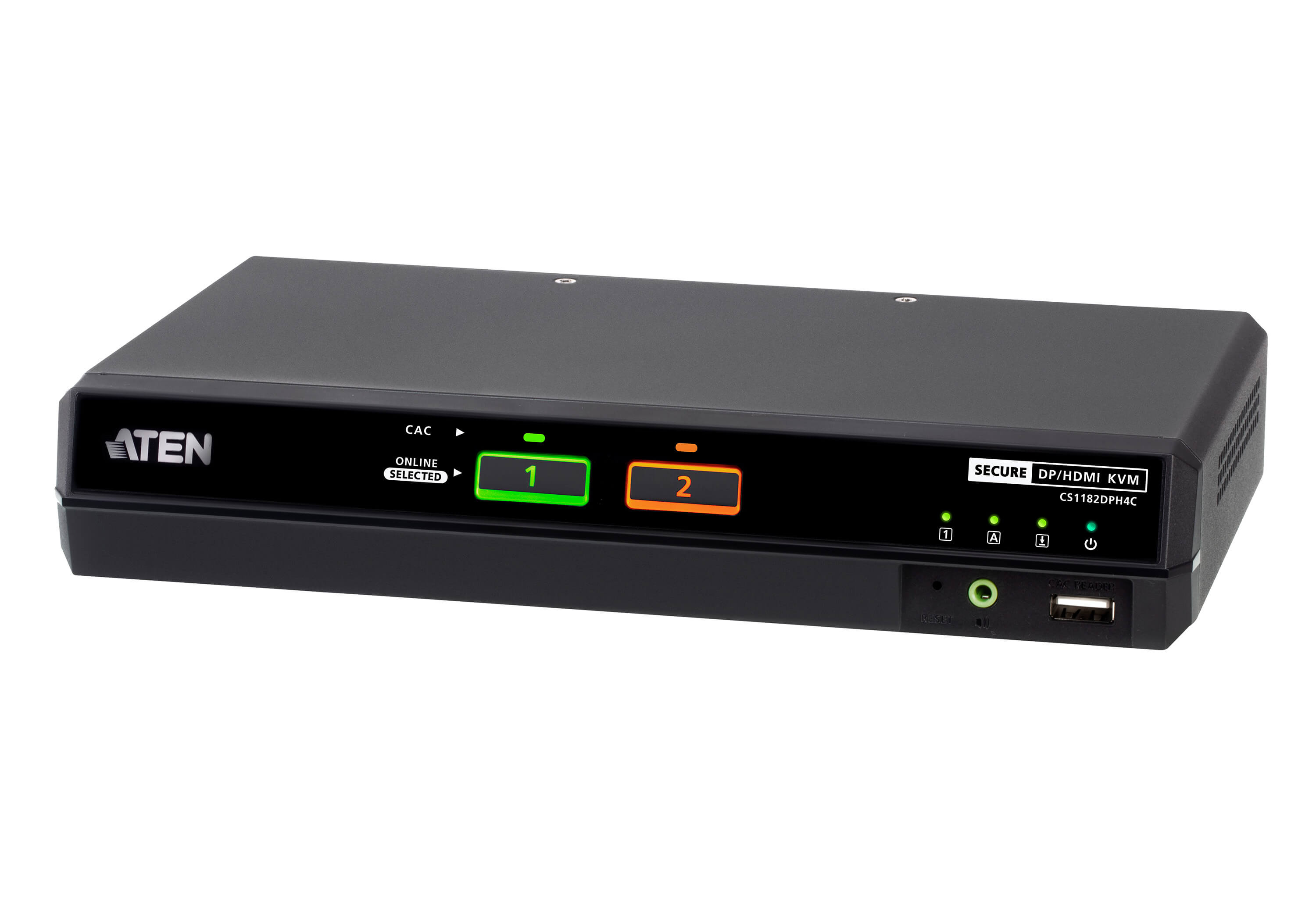 Aten 2-portowy przełącznik Secure KVM USB 5K DisplayPort/HDMI z obsługą CAC (zgodny z PSD PP v4.0)