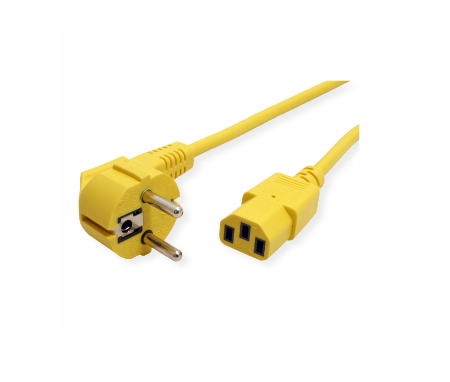 GT Networks Kabel zasilający prosty IEC 230V C13 żółty 1,8m