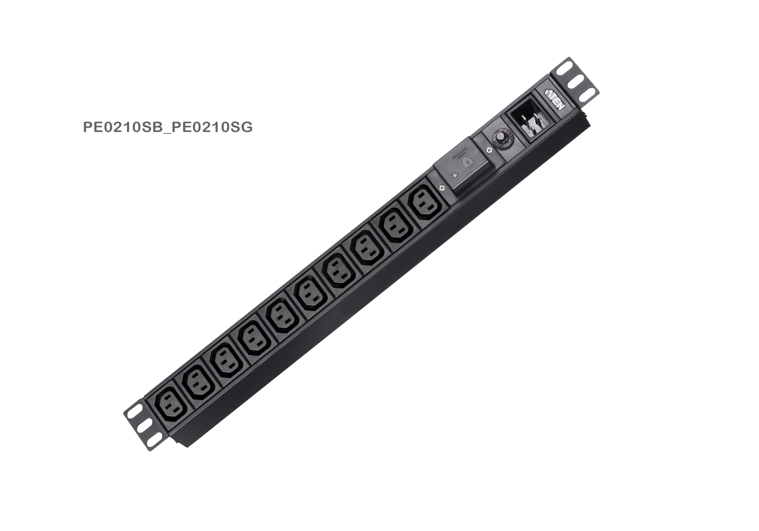 Aten listwa PDU 16A 19" 1U  Baisic 10 x C13 z  ochroną przeciwprzepięciową