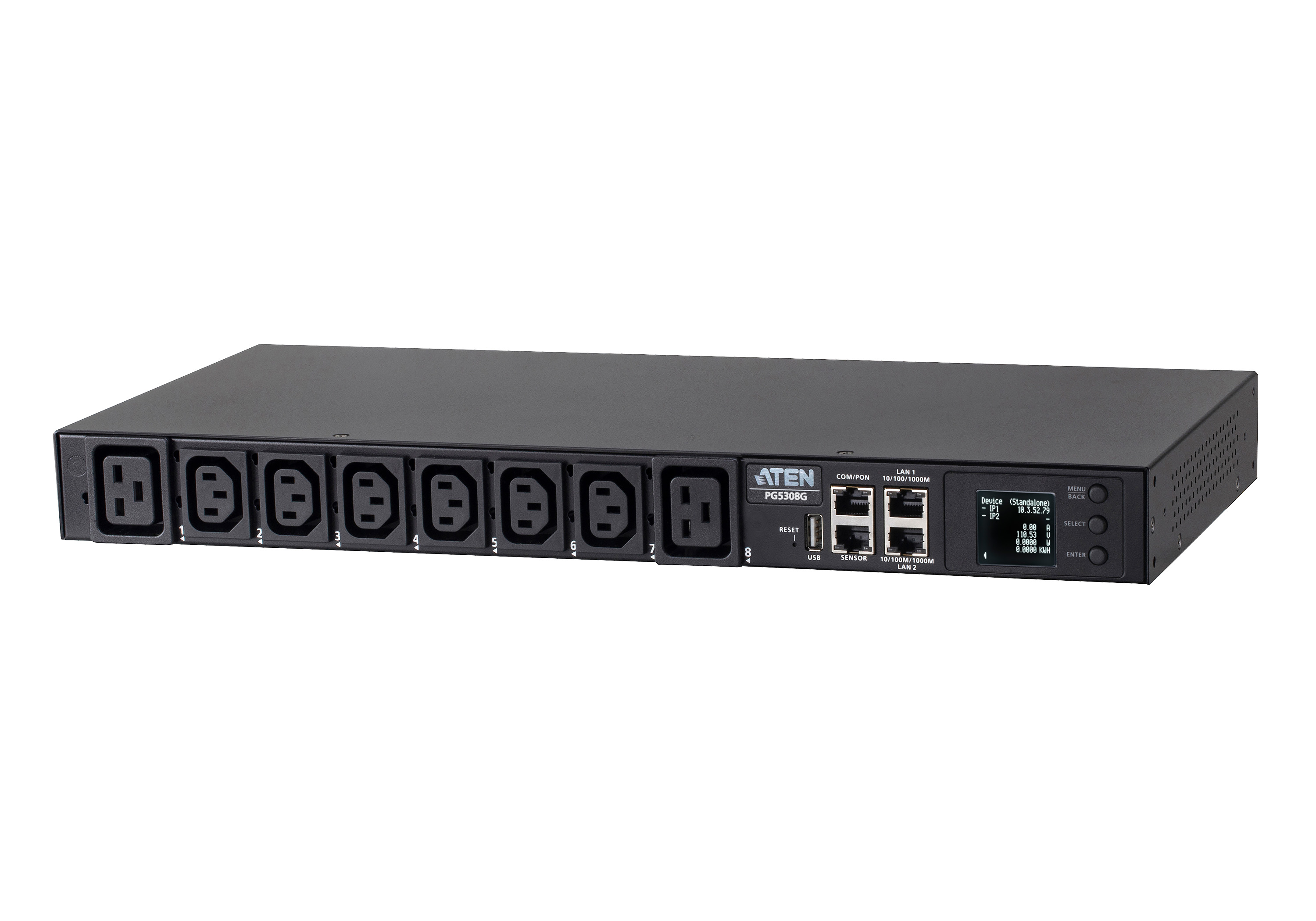 ATEN Listwa PDU 19" 1U 230V 32A 8 portów z pomiarem listwy