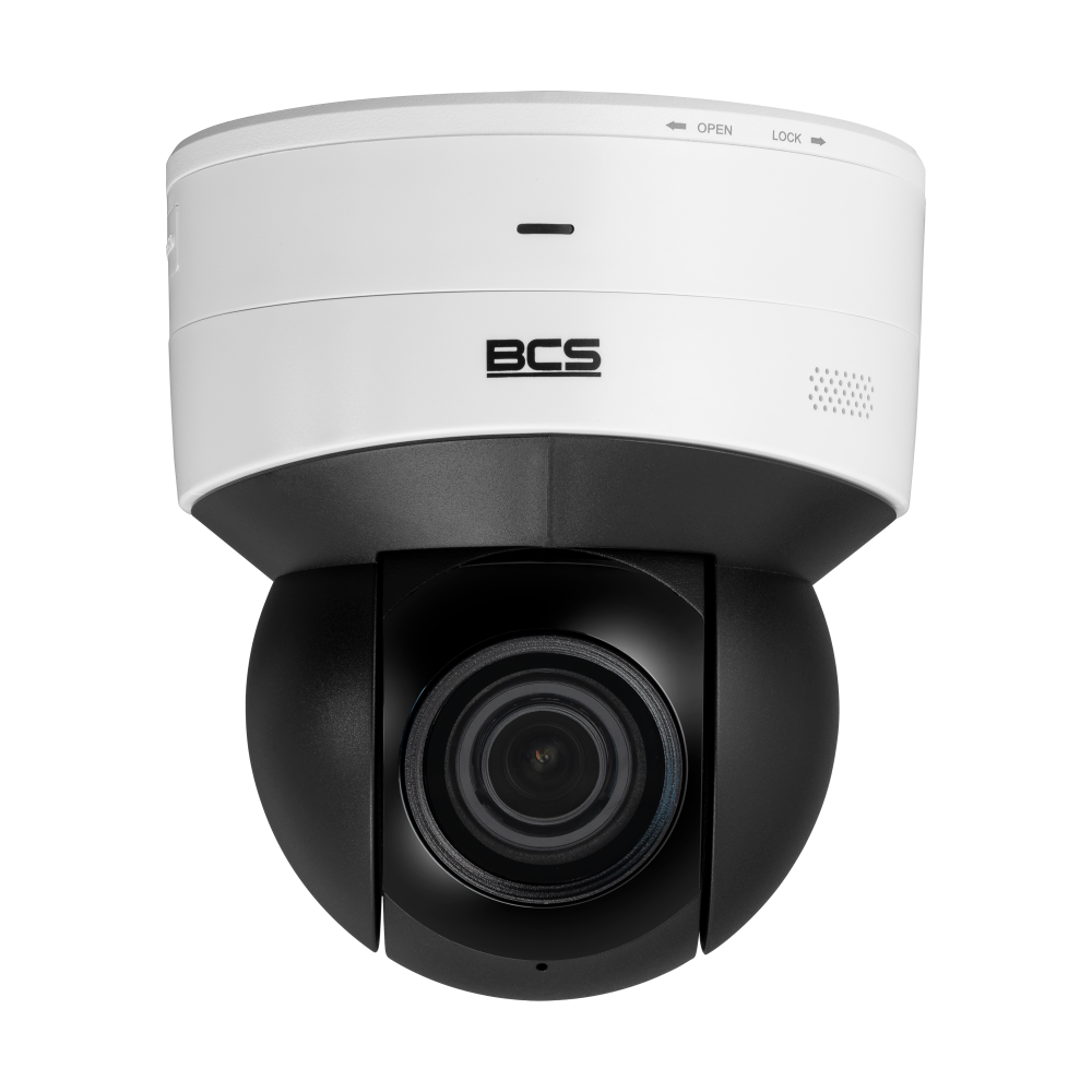 BCS Kamera IP WiFi obrotowa PTZ 5Mpx. Przetwornik 1/2.7" Starlight z obiektywem motozoom 2.7~13.5mm, mikrofonem, głośnikiem i przybliżeniem 5x.