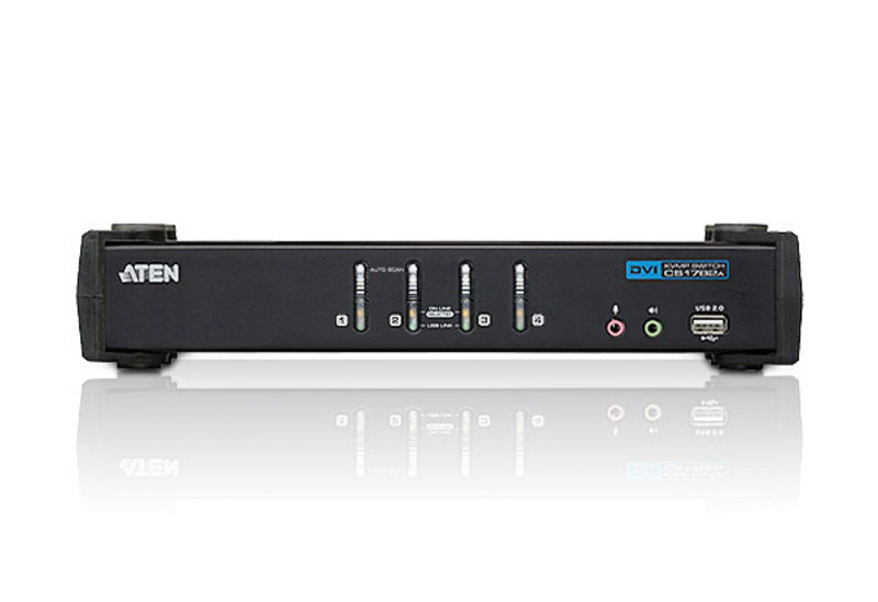 Aten Biurkowy przełącznik KVM 4 port USB DVI Audio