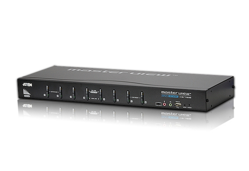 Aten Rackowy przełącznik KVM  8 port USB DVI Audio