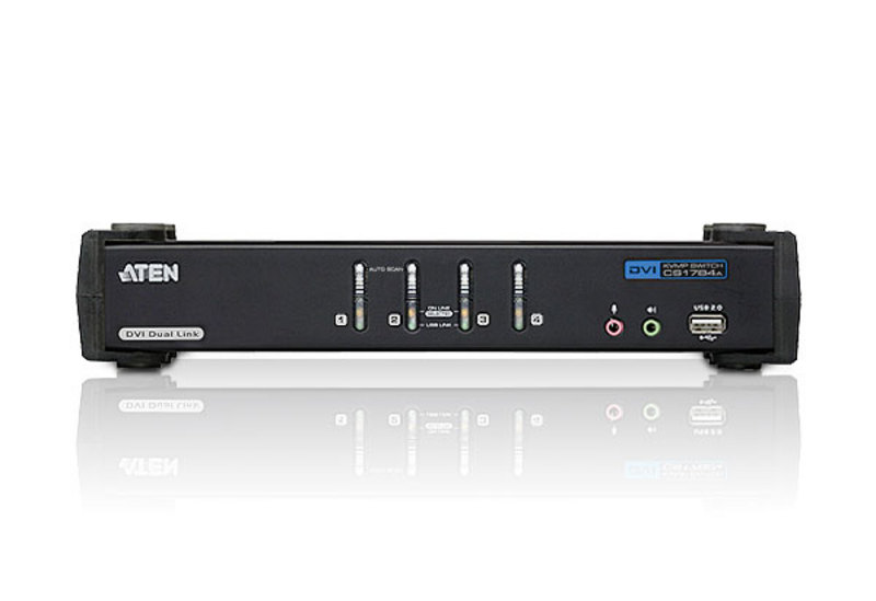 Aten Biurkowy przełącznik KVM 4 port USB DVI Audio Dual Link