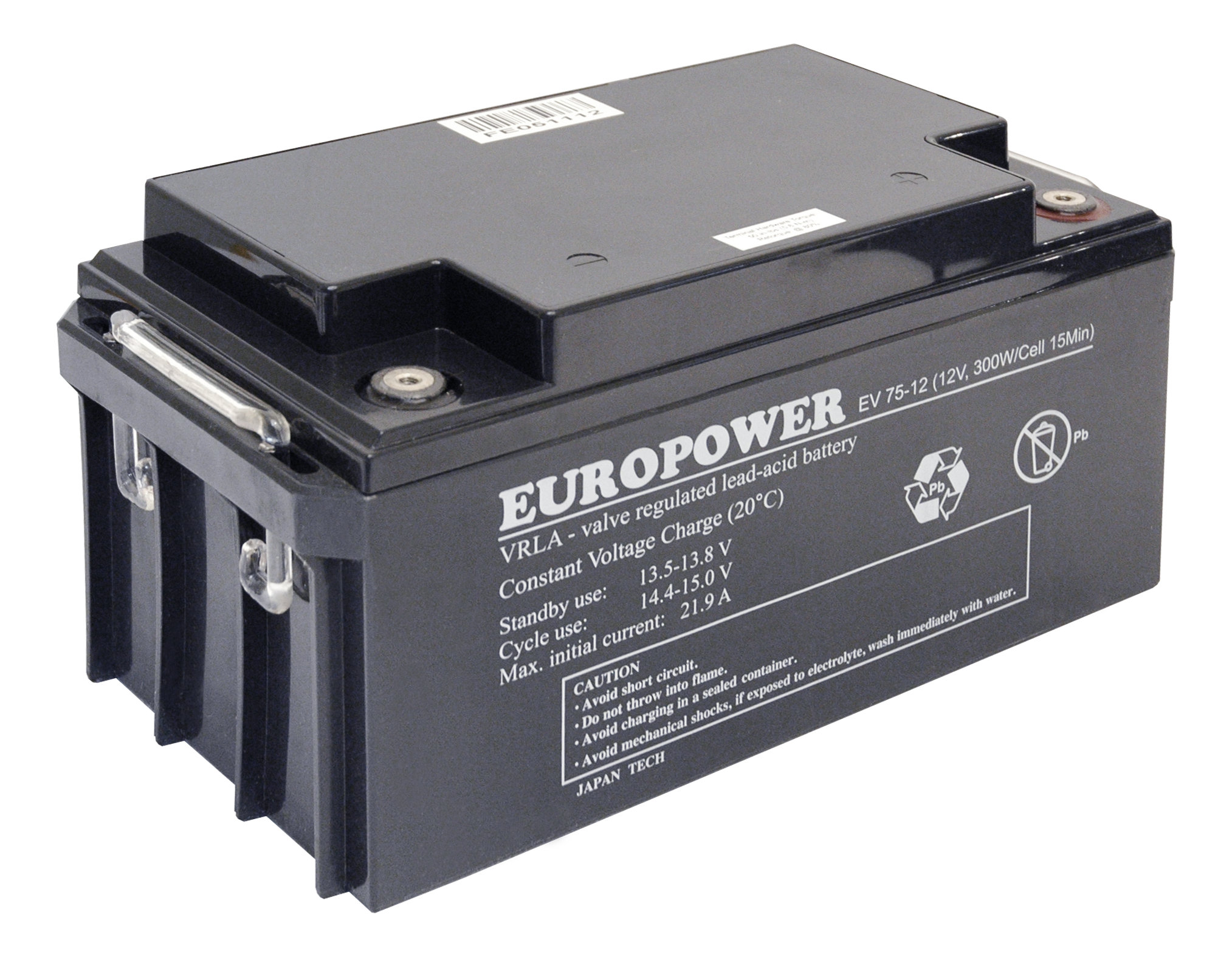 EUROPOWER Akumulator 12V EV 75Ah żywotność: 6-9 lat (o zwiększonej pojemności)