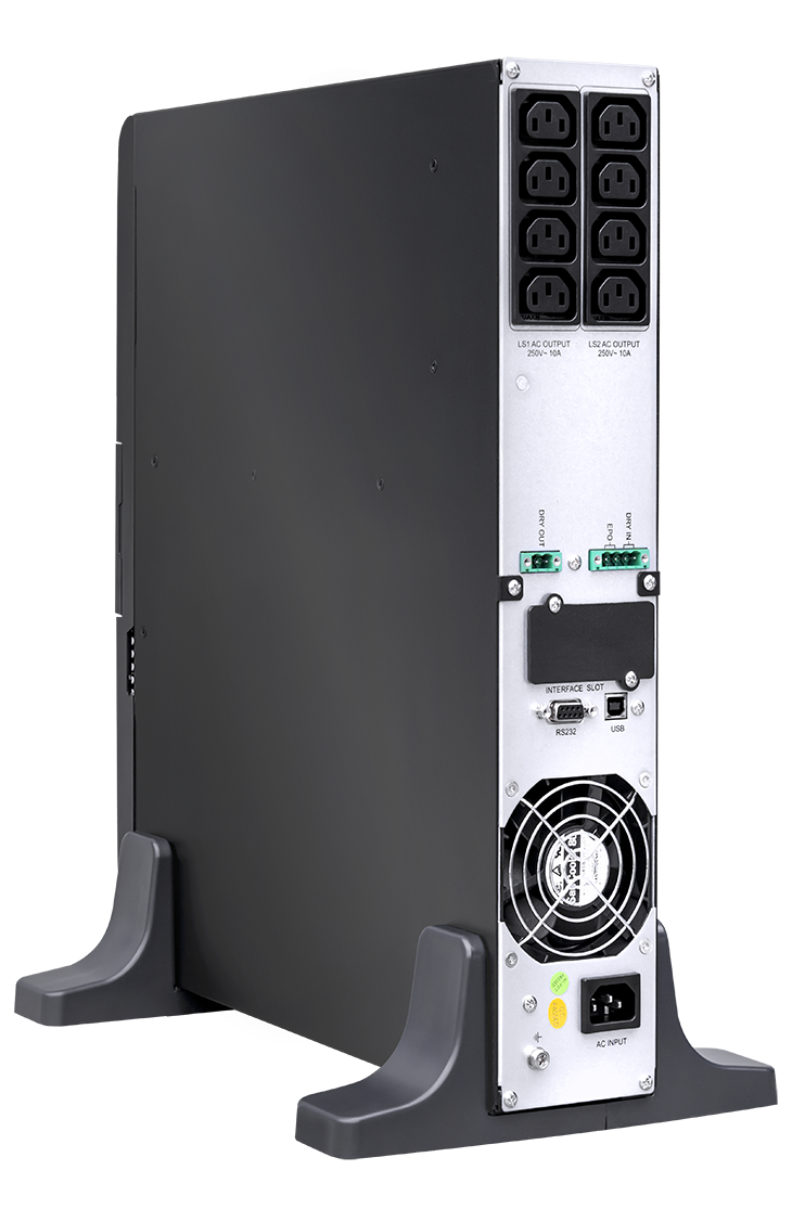 GT UPS S Rack 19” 2U/Tower; 2kVA/1,8kW; On-Line; 8xIEC C13; 4x9Ah