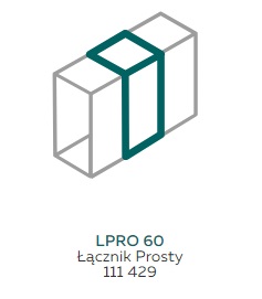 AKS Zielonka Łącznik Prosty LPRO 60 (30/60, 40/60, 60/60) biały