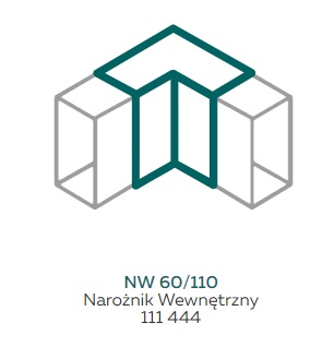 AKS Zielonka Narożnik wewnętrzny NW 60/110 biały