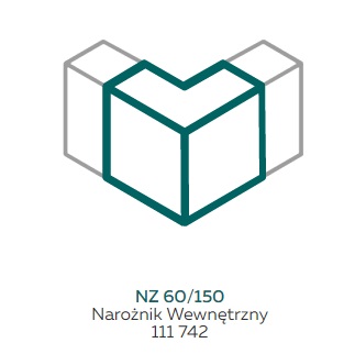 AKS Zielonka Narożnik zewnętrzny NZ 60/150 biały