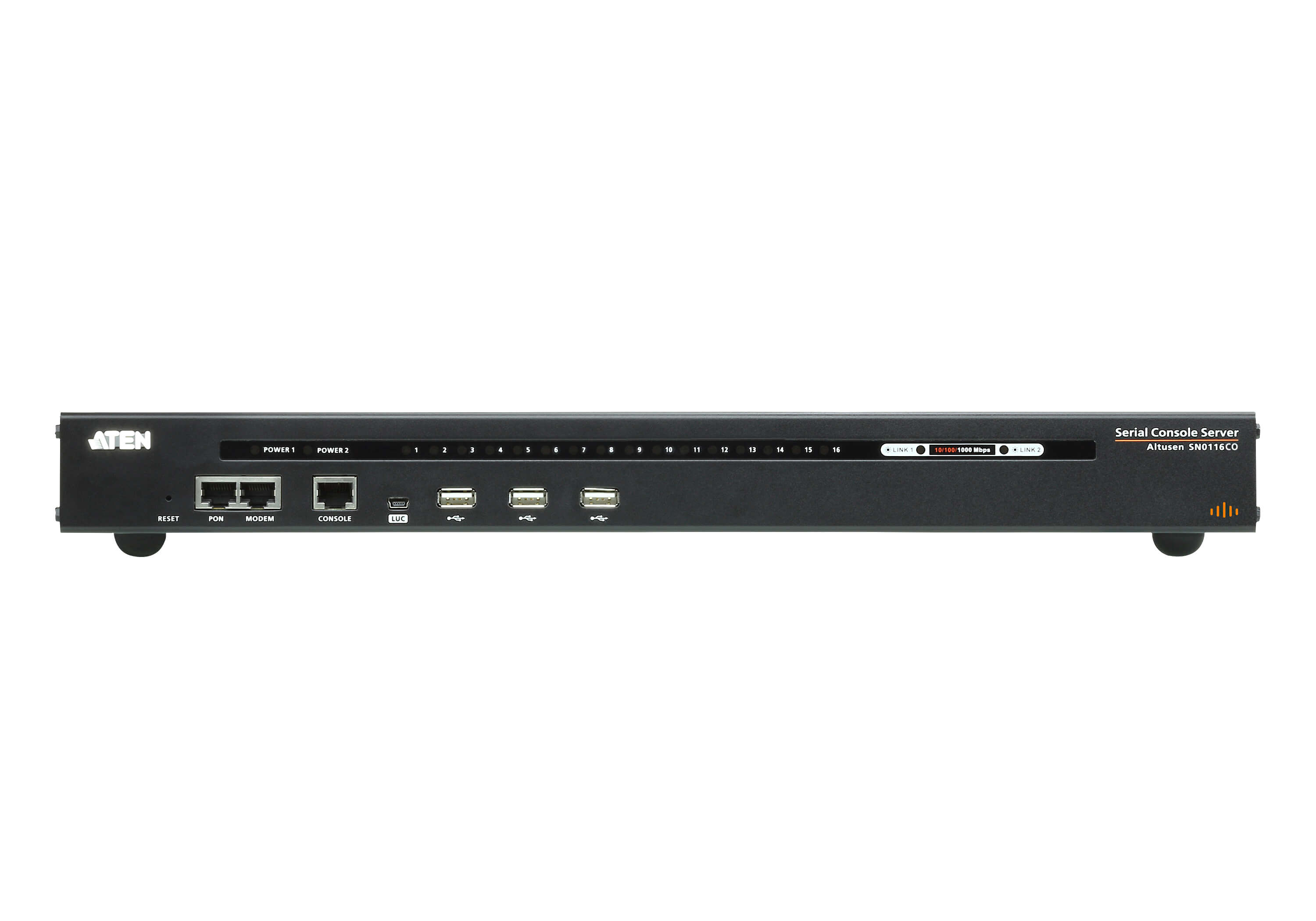 Aten Przełącznik Konsoli Serial 16-Port dual-power Cisco pin-outs and auto-sensing DTE/DCE function