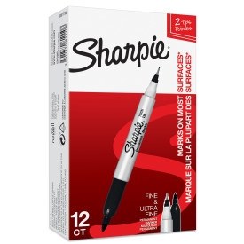 Sharpie Pisak trwały Twin Tip czarny 0,5/1,0mm dwie końcówki